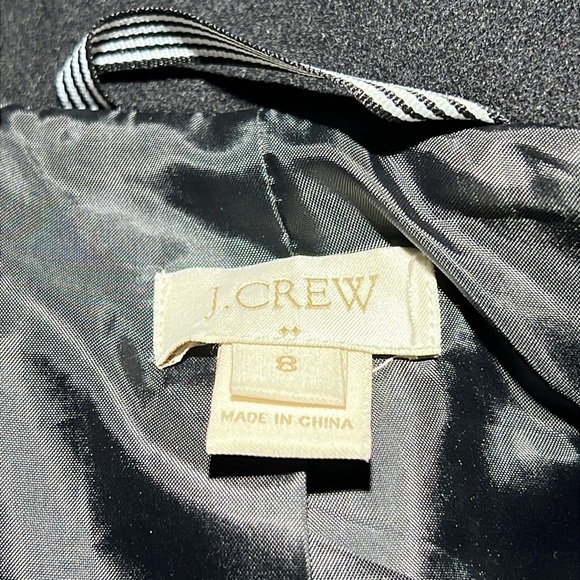 J Crew Wool Coat Leather Sleeves - Picture 5 of 6